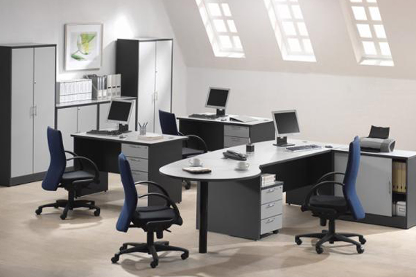 2 tone grey color office furniture